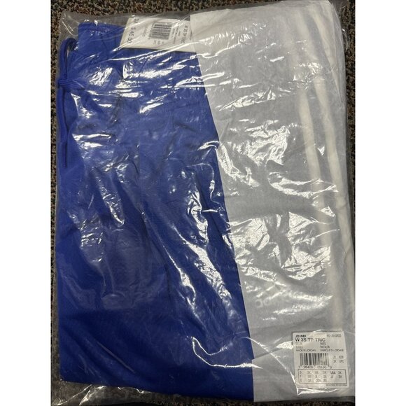 Adidas Women's Essentials Warm-up Slim Tapered 3-Stripes Track Pants, Blue, 3X - Picture 5 of 7